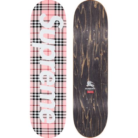 pink burberry supreme|supreme Burberry skateboard.